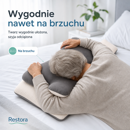 Restora – Ortopedyczna poduszka z pianki pamięciowej · Ergonomiczne podparcie karku