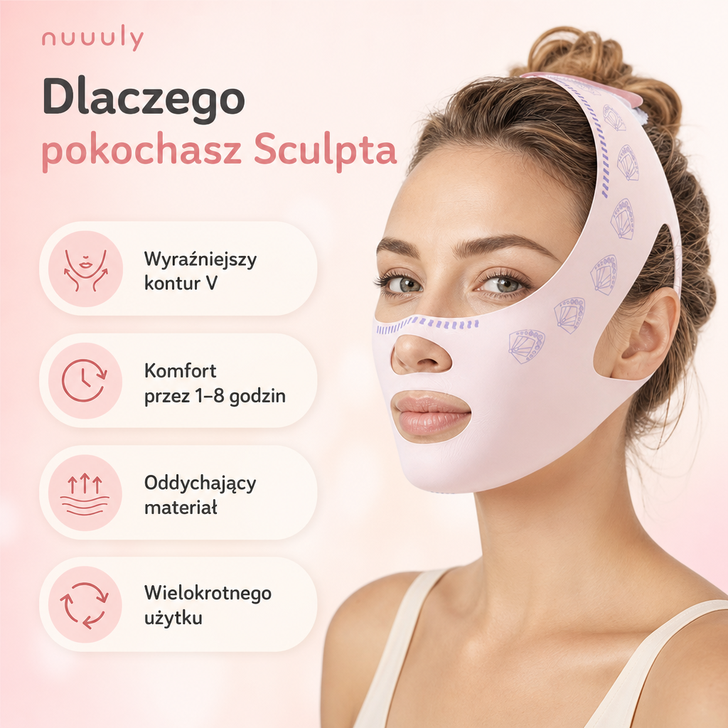 Sculpta – Opaska na owal twarzy · Koreański rytuał pielęgnacyjny V‑line
