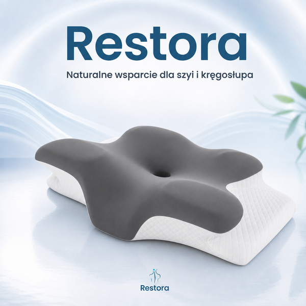 Restora – Ortopedyczna poduszka z pianki pamięciowej · Ergonomiczne podparcie karku