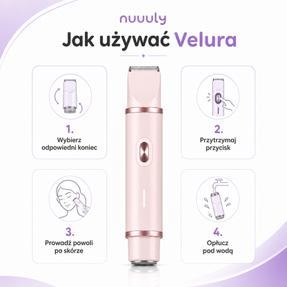 Velura – Elektryczna golarka i trymer 2 w 1 dla kobiet · Wodoodporna, bezprzewodowa